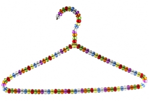 Large/ADULTS beaded hanger RAINBOW 400mm