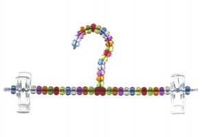 Clip hanger/ALL AGES beaded hanger RAINBOW 400mm