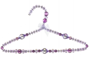 Small/CHILDRENS beaded hanger PURPLE 300mm