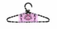 beaded coat hanger - Black