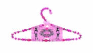 beaded coat hanger - hot pink