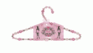 beaded coat hanger - pink
