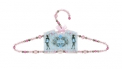 beaded coat hanger - pink