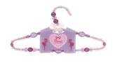 beaded coat hanger - purple